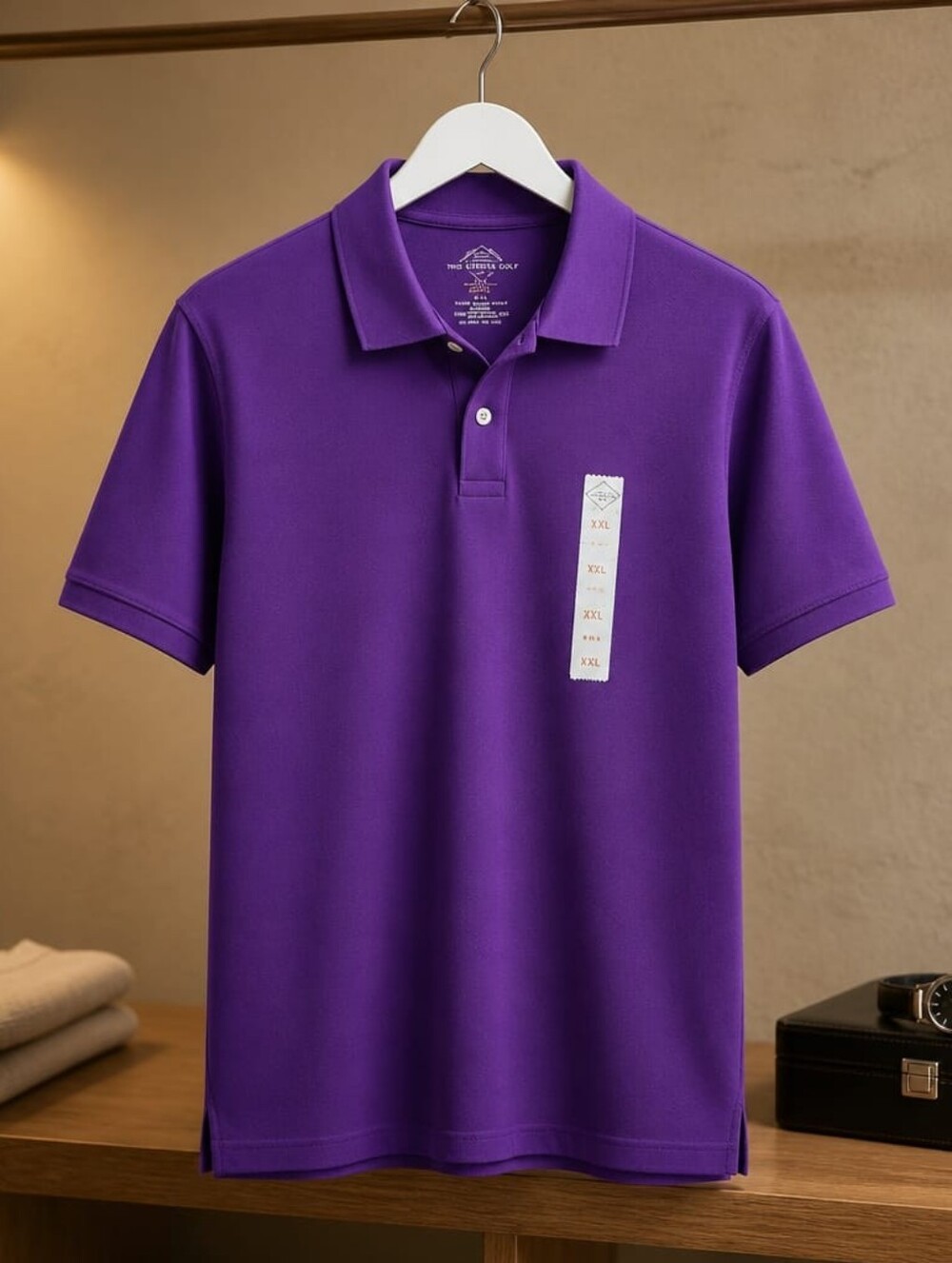 Classic Purple Polo Shirt - Men's Short Sleeve